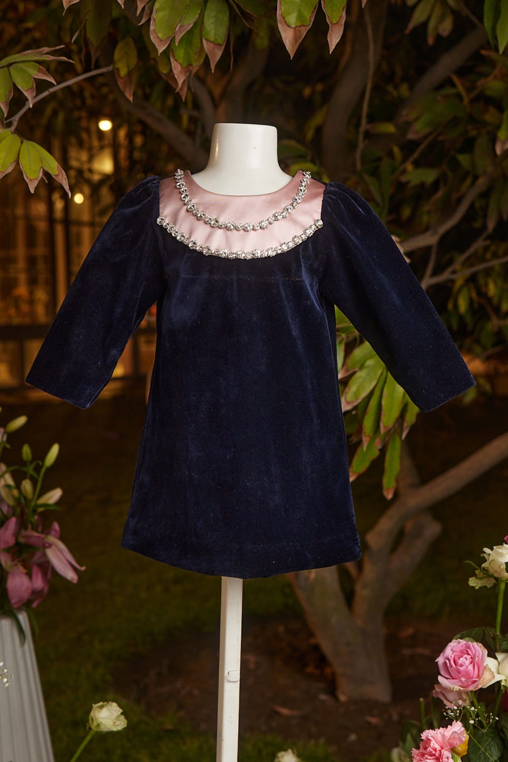 Miss Sparkles Dress – Blue Designer Dress for Girls | PNK – Isha Arora India