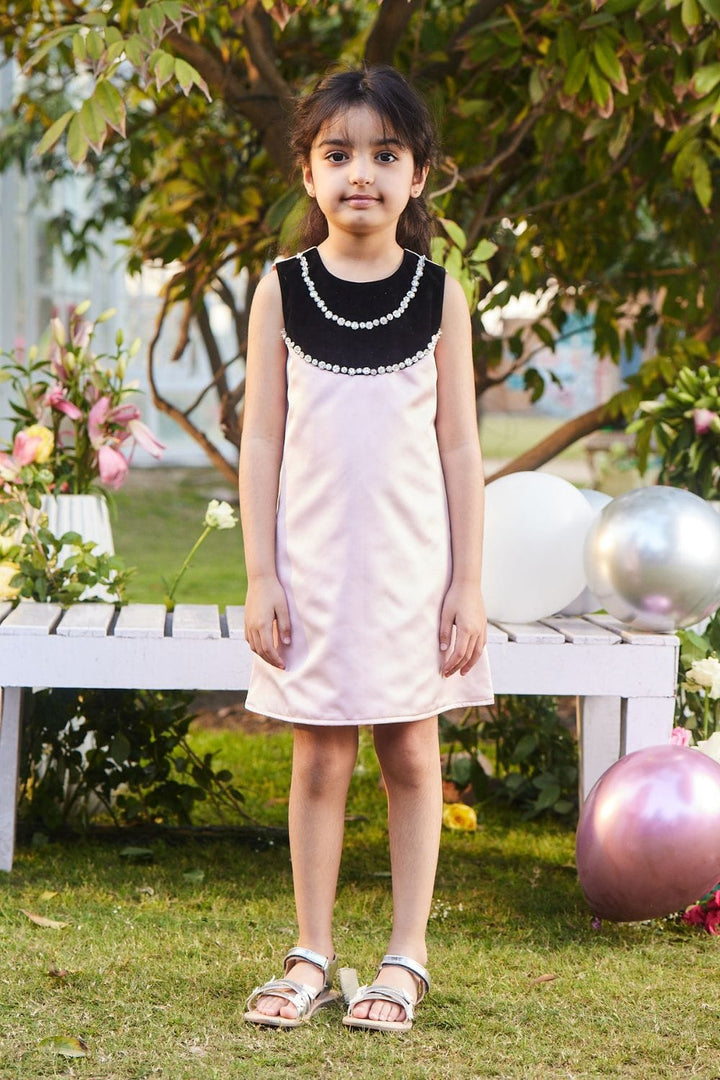 Miss Sparkles Summer Dress – Pink Designer Dress for Girls | PNK – Isha Arora India