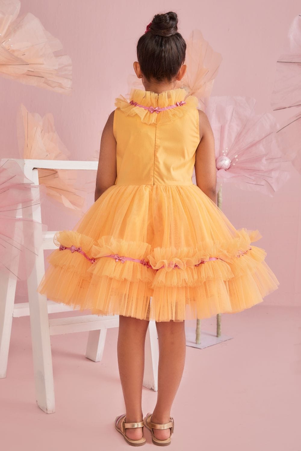 Orange Popsicle Dress – Orange Designer Dress for Girls | PNK – Isha Arora India