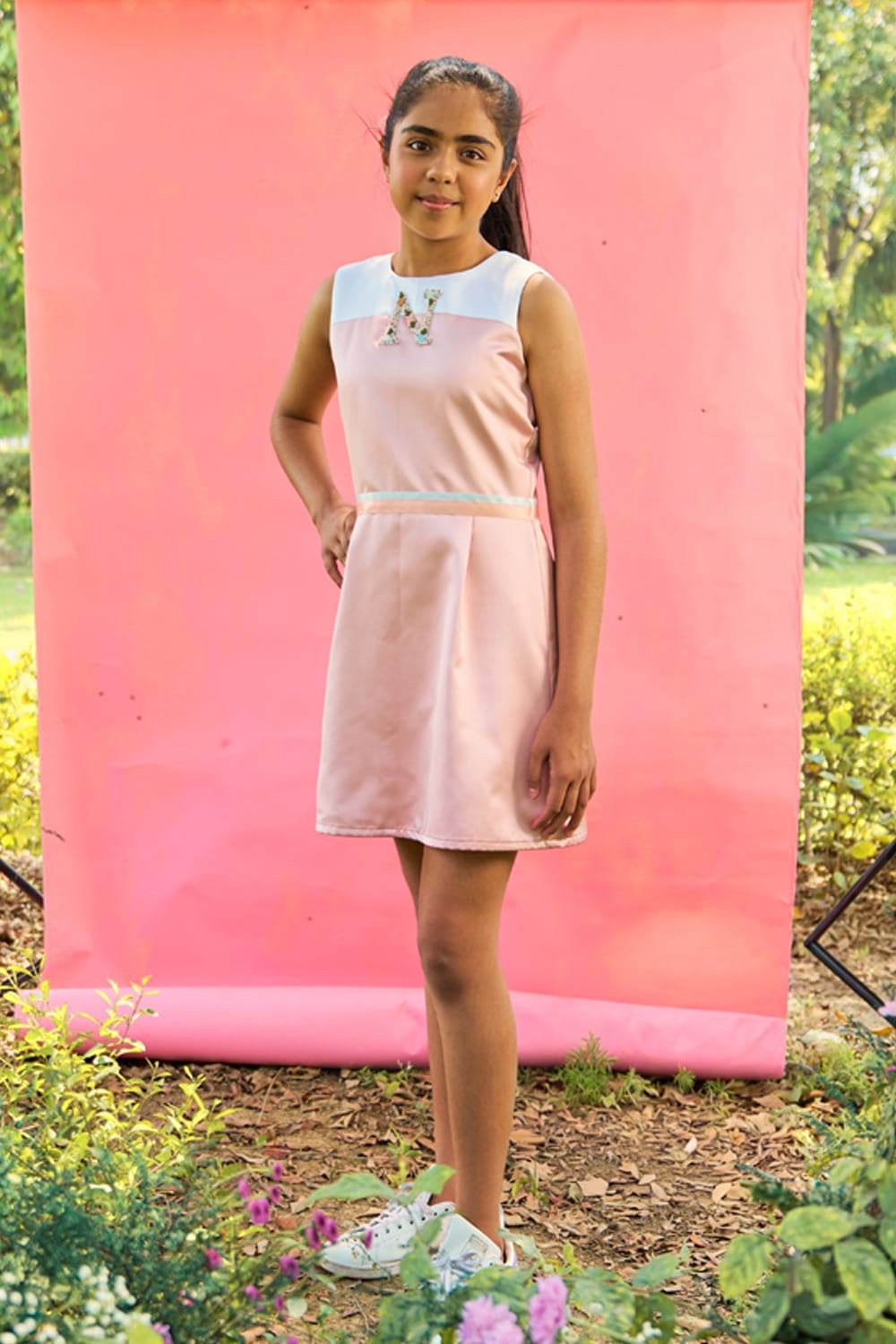 Personalise Me - Alphabet Dress – Pink Designer Dress for Girls | PNK – Isha Arora India