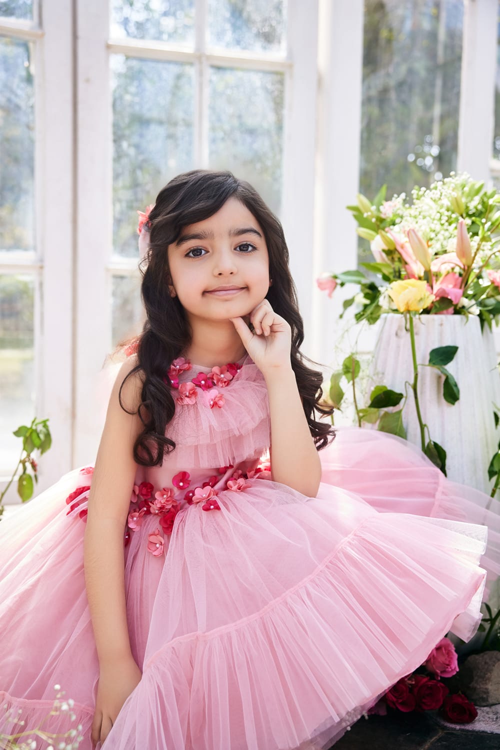 Pink Cloud High Low Dress – Pink Designer Dress for Girls | PNK – Isha Arora India