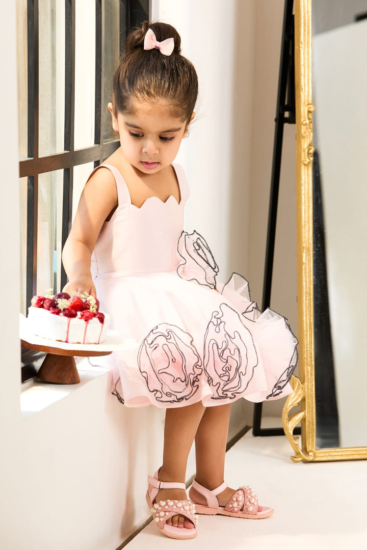 Pink Whispers Birthday Dress – Pink Designer Dress for Girls | PNK – Isha Arora India