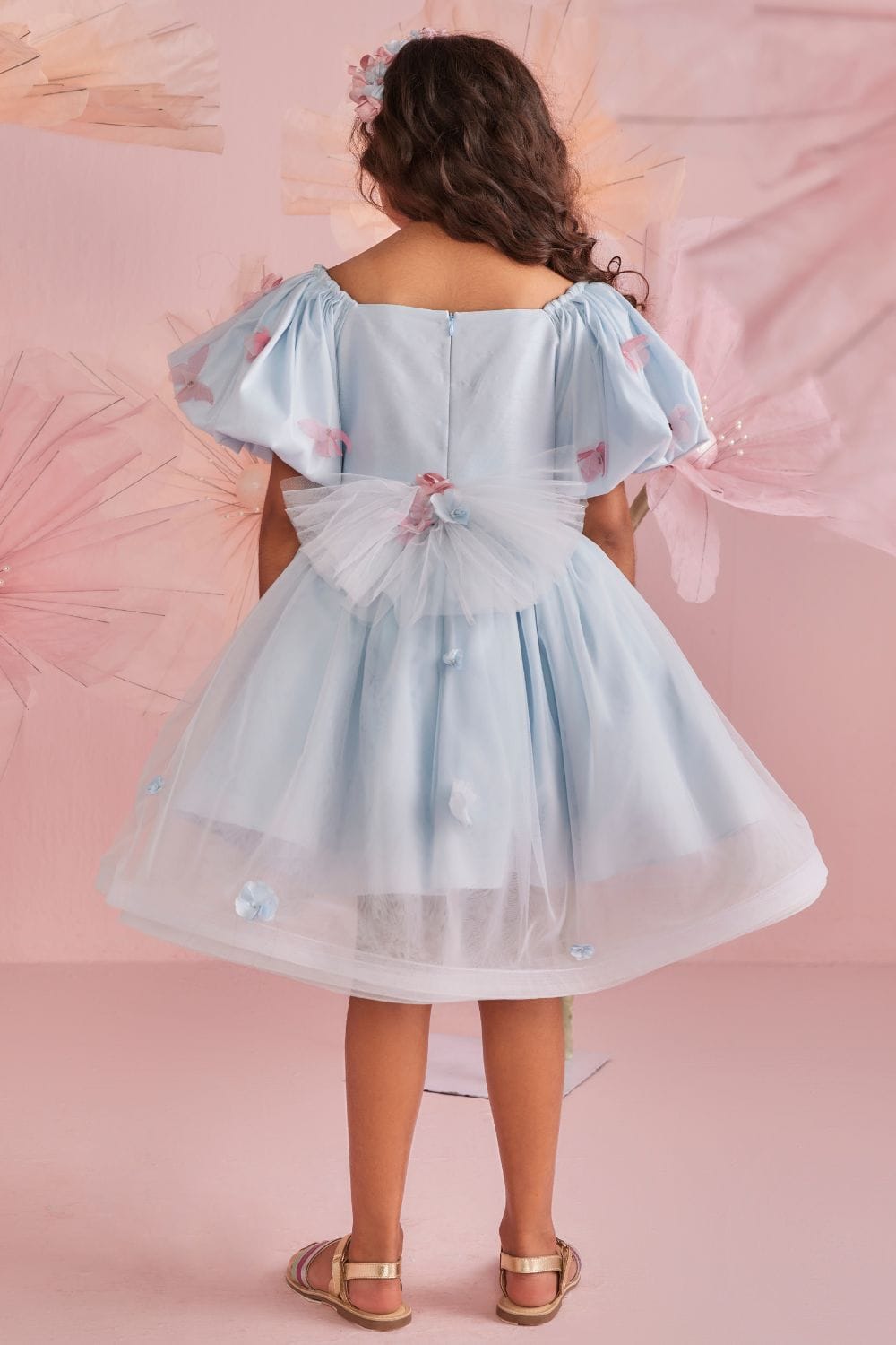Powder Blue Princess' Dress – Yellow Designer Dress for Girls | PNK – Isha Arora India