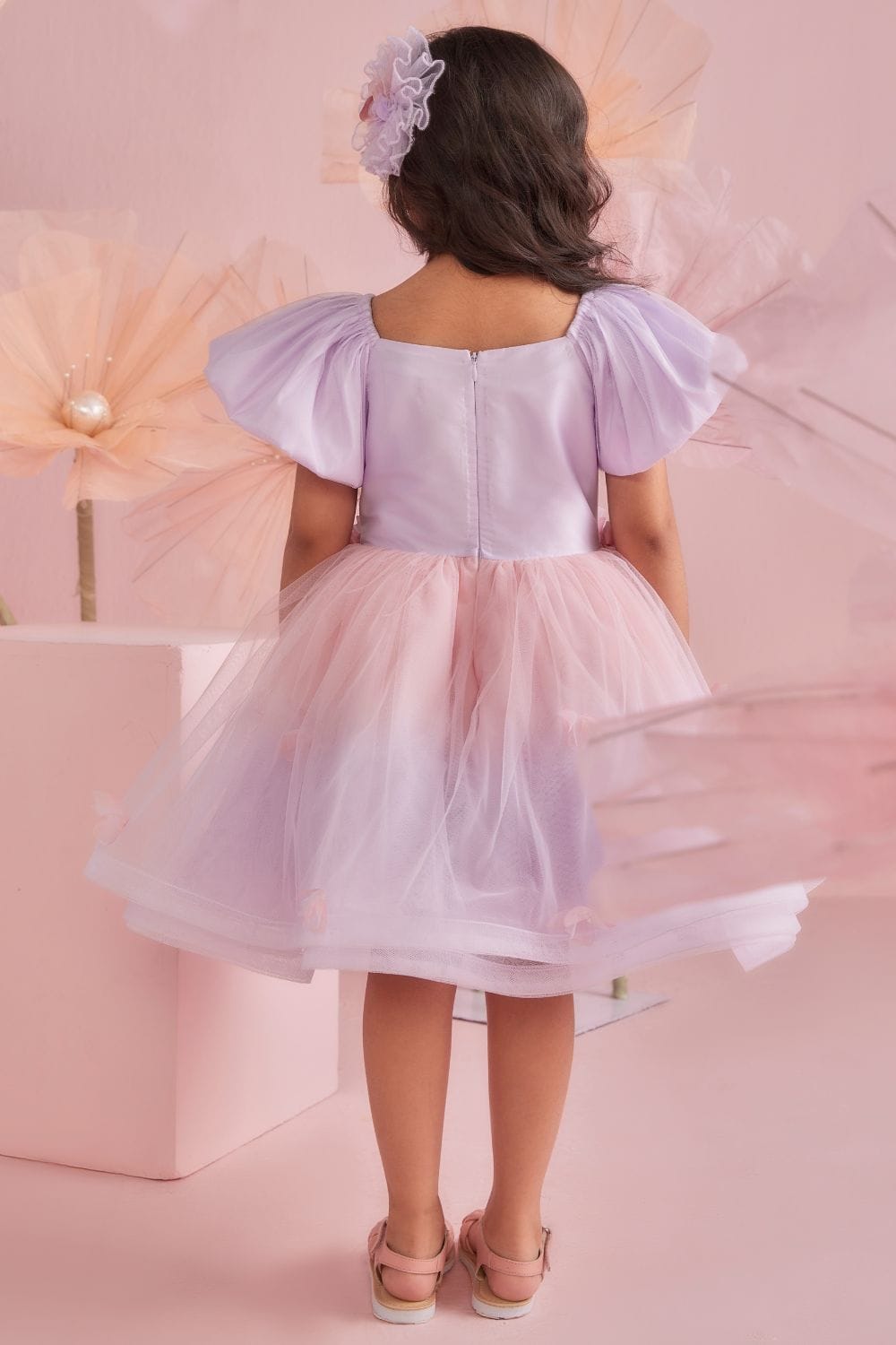 Pretty in Pastel Dress – Pink Designer Dress for Girls | PNK – Isha Arora India