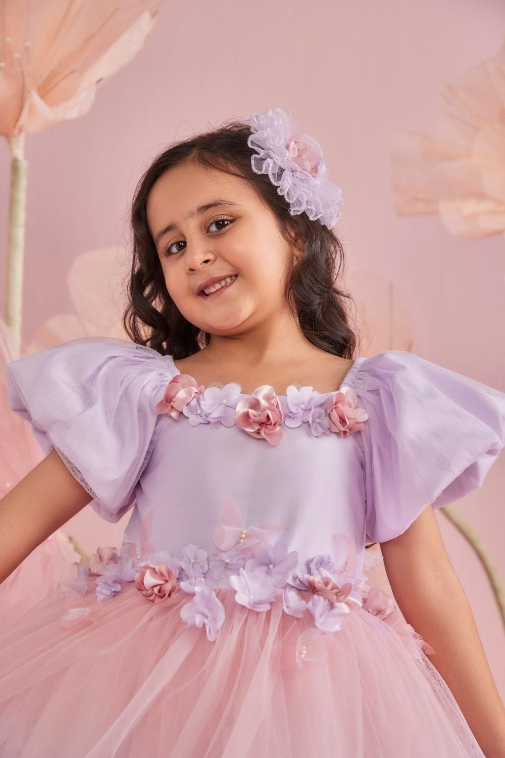 Pretty in Pastel Dress – Pink Designer Dress for Girls | PNK – Isha Arora India