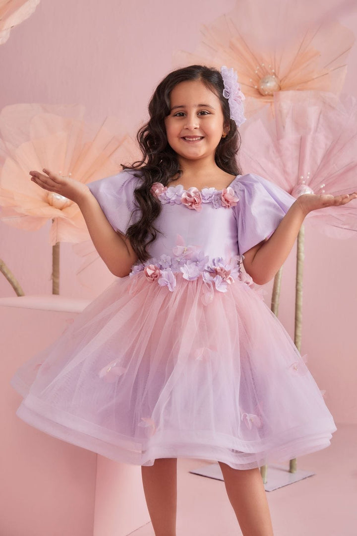 Pretty in Pastel Dress – Pink Designer Dress for Girls | PNK – Isha Arora India