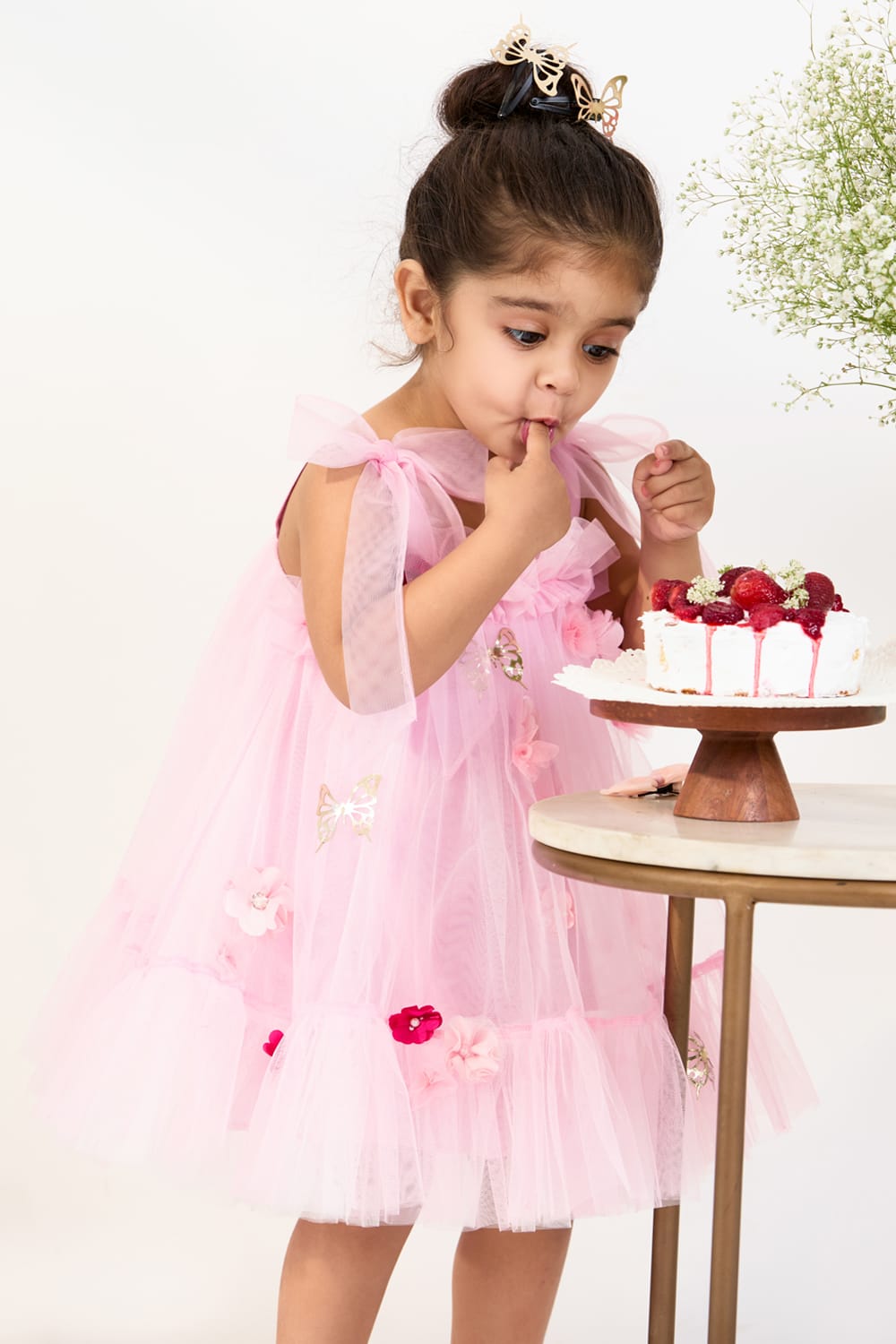 Pretty in Pink Birthday Dress – Pink Designer Dress for Girls | PNK – Isha Arora India