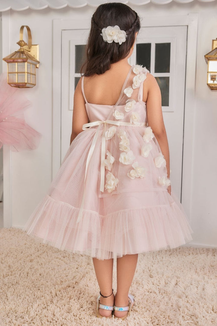 Summer Floral Party Dress – Pink Designer Dress for Girls | PNK – Isha Arora India