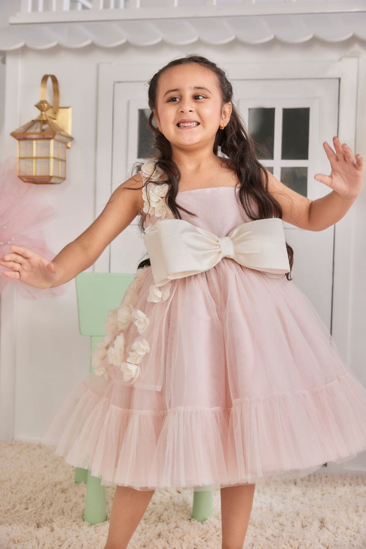 Summer Floral Party Dress – Pink Designer Dress for Girls | PNK – Isha Arora India
