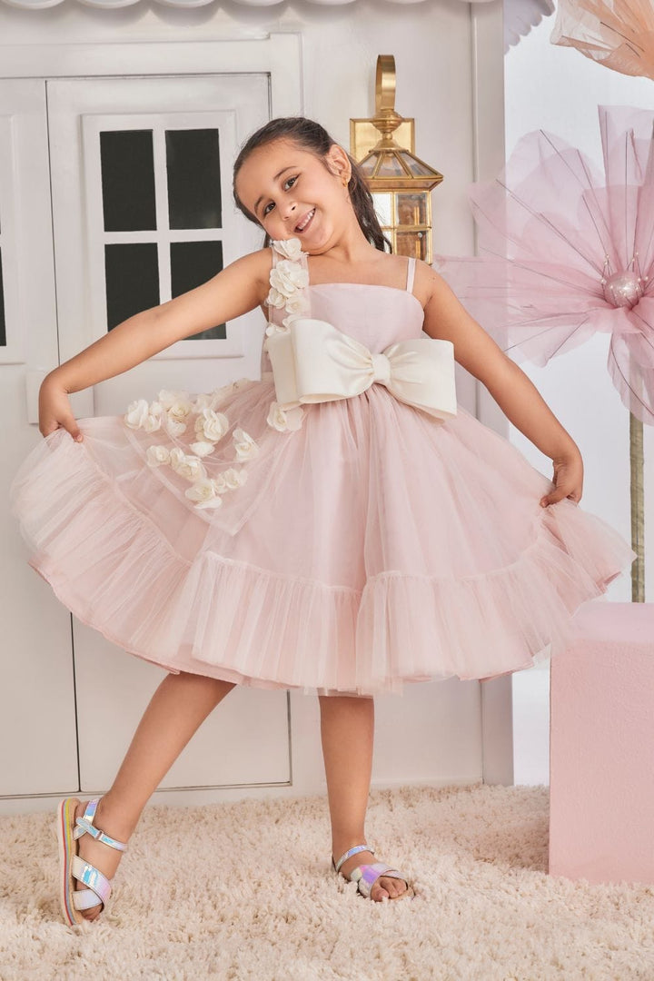 Summer Floral Party Dress – Pink Designer Dress for Girls | PNK – Isha Arora India