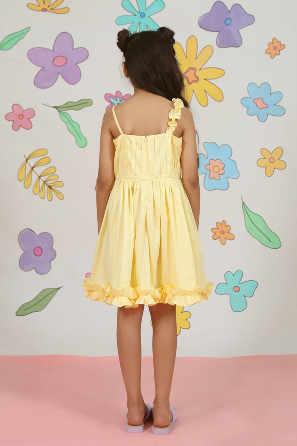 Summer Sunset Dress – Yellow Designer Dress for Girls | PNK – Isha Arora India