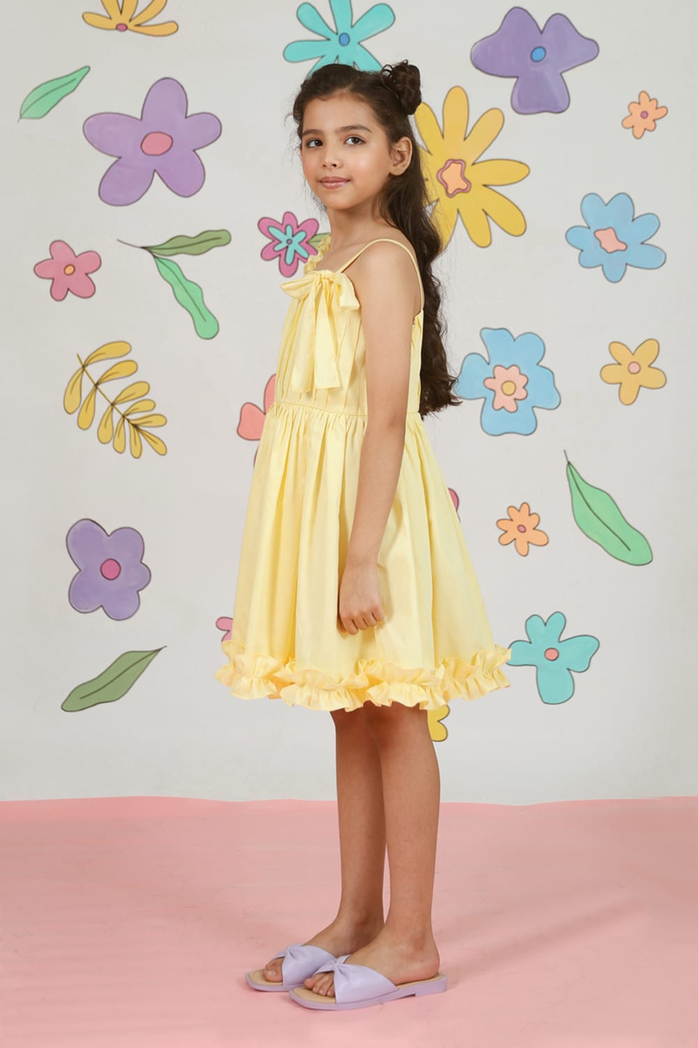 Summer Sunset Dress – Yellow Designer Dress for Girls | PNK – Isha Arora India