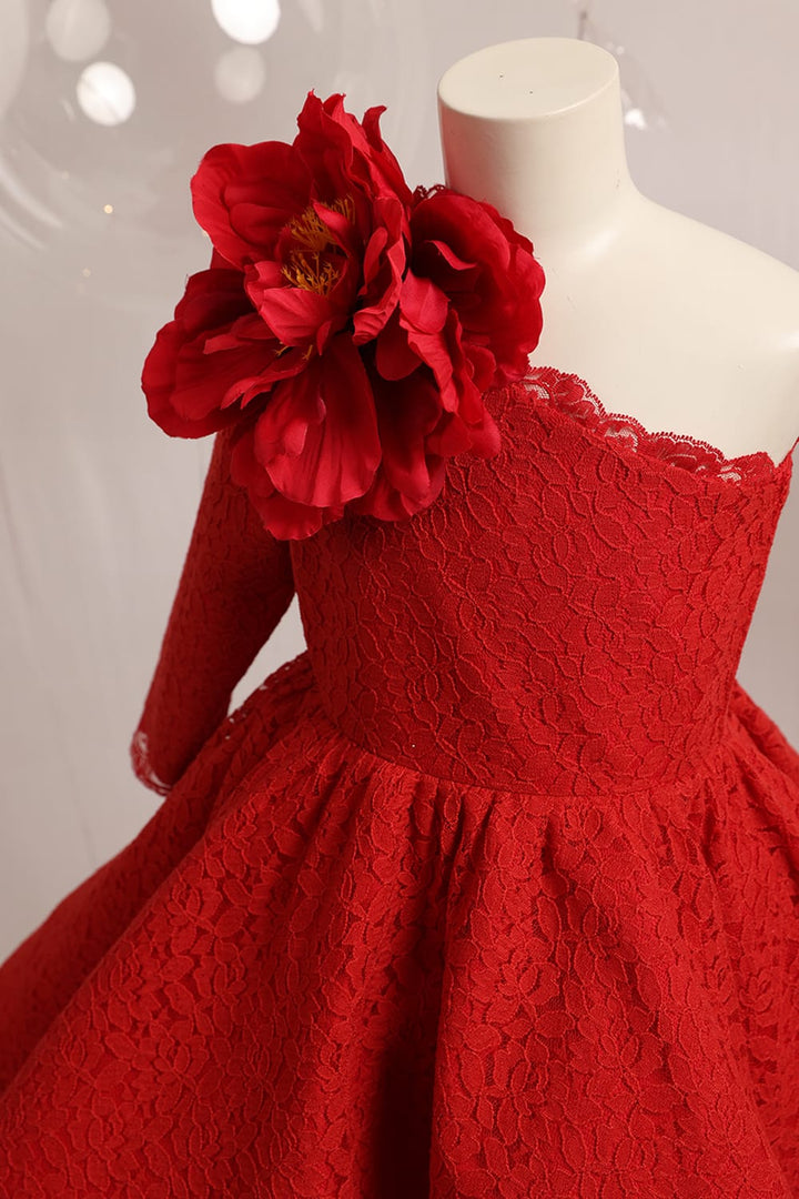 Take Me for a Spin Dress – Red Designer Dress for Girls | PNK – Isha Arora India