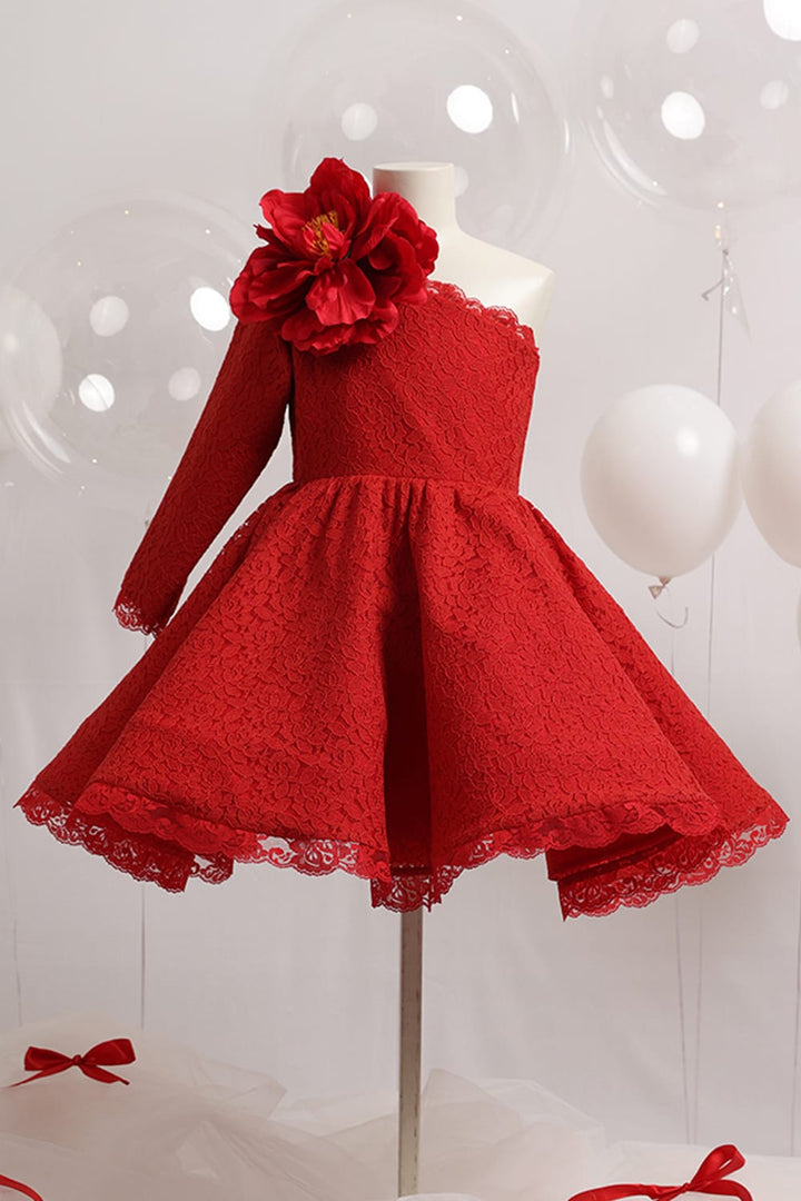 Take Me for a Spin Dress – Red Designer Dress for Girls | PNK – Isha Arora India