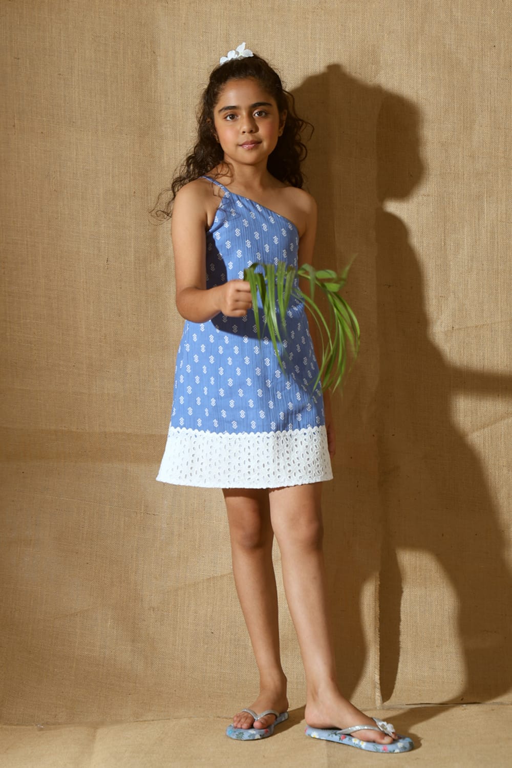 The Blue Waters' One Shoulder Dress – Blue Designer Dress for Girls | PNK – Isha Arora India