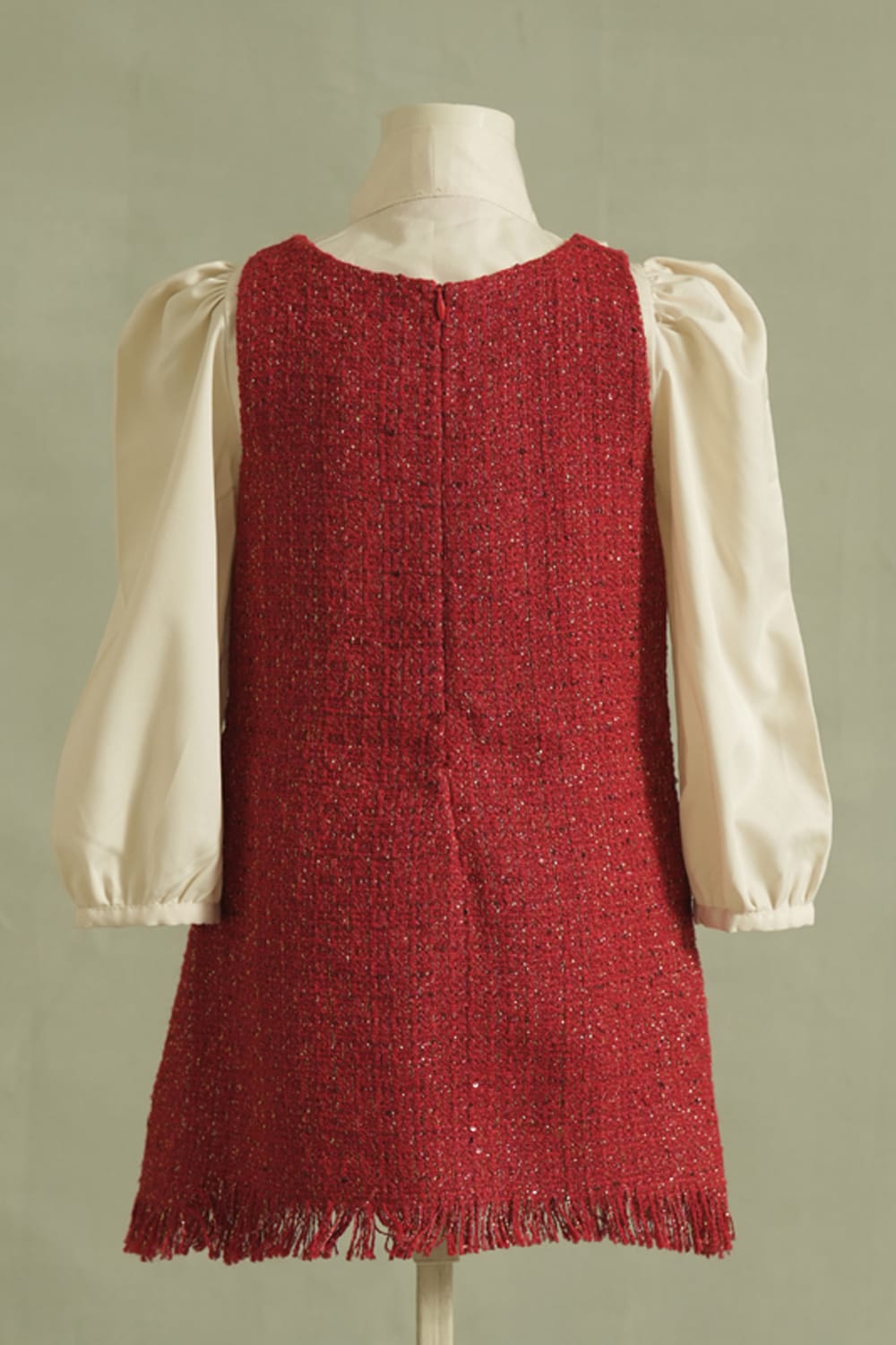 The Candy Cane Dress – Red Designer Dress for Girls | PNK – Isha Arora India
