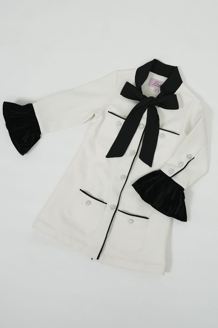 The Classic Chic Dress – White Designer Dress for Girls | PNK – Isha Arora India