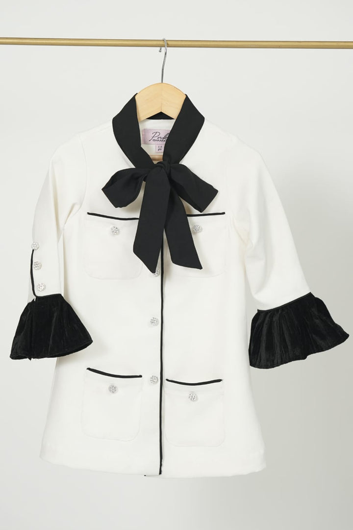 The Classic Chic Dress – White Designer Dress for Girls | PNK – Isha Arora India
