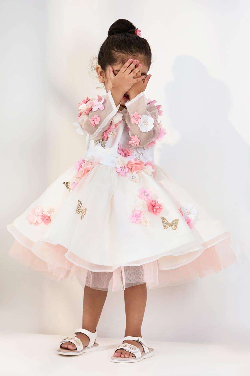 The Enchanted Garden Birthday Dress – Pink Designer Dress for Girls | PNK – Isha Arora India
