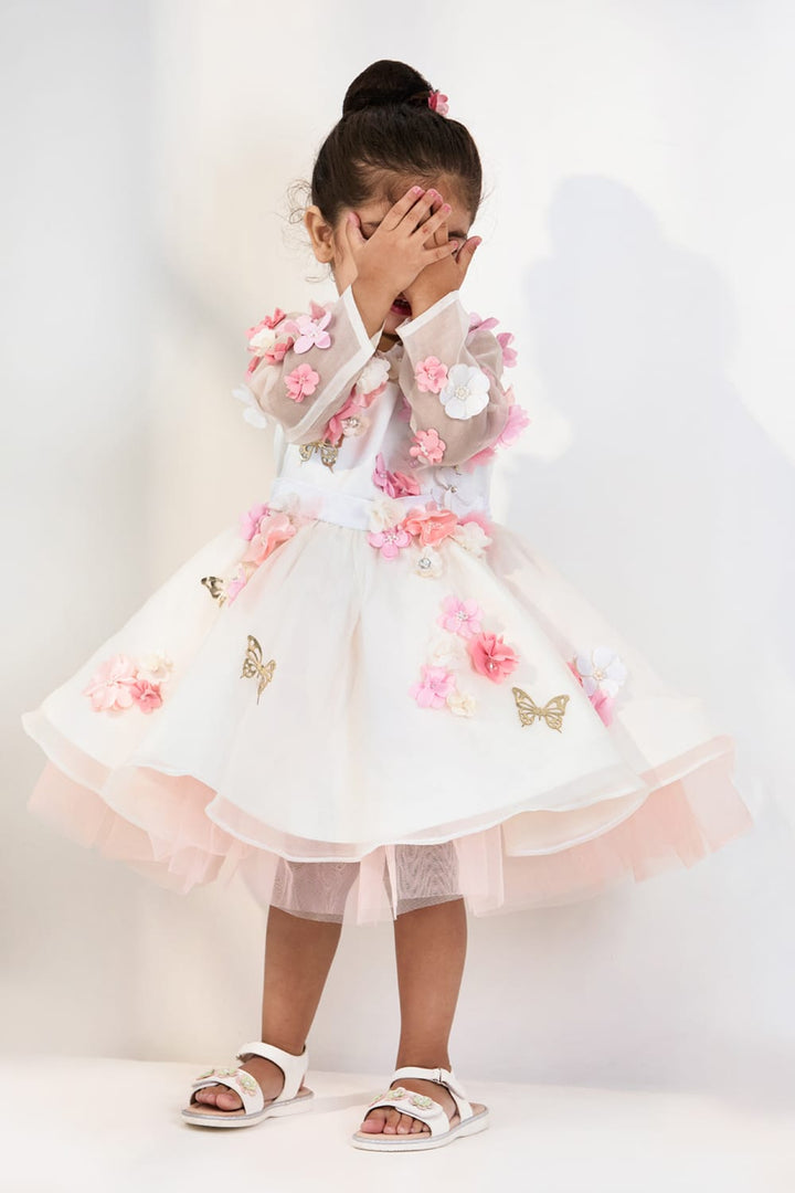 The Enchanted Garden Birthday Dress – Pink Designer Dress for Girls | PNK – Isha Arora India