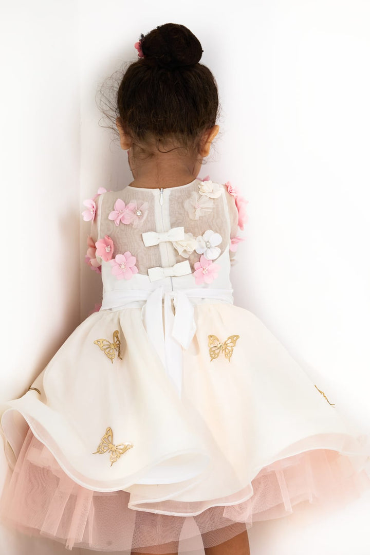 The Enchanted Garden Birthday Dress – Pink Designer Dress for Girls | PNK – Isha Arora India