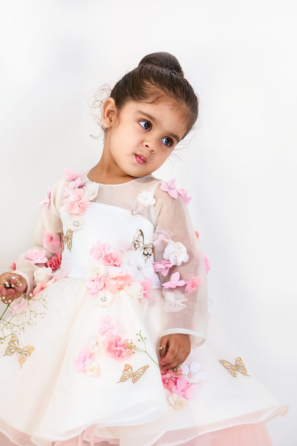 The Enchanted Garden Birthday Dress – Pink Designer Dress for Girls | PNK – Isha Arora India