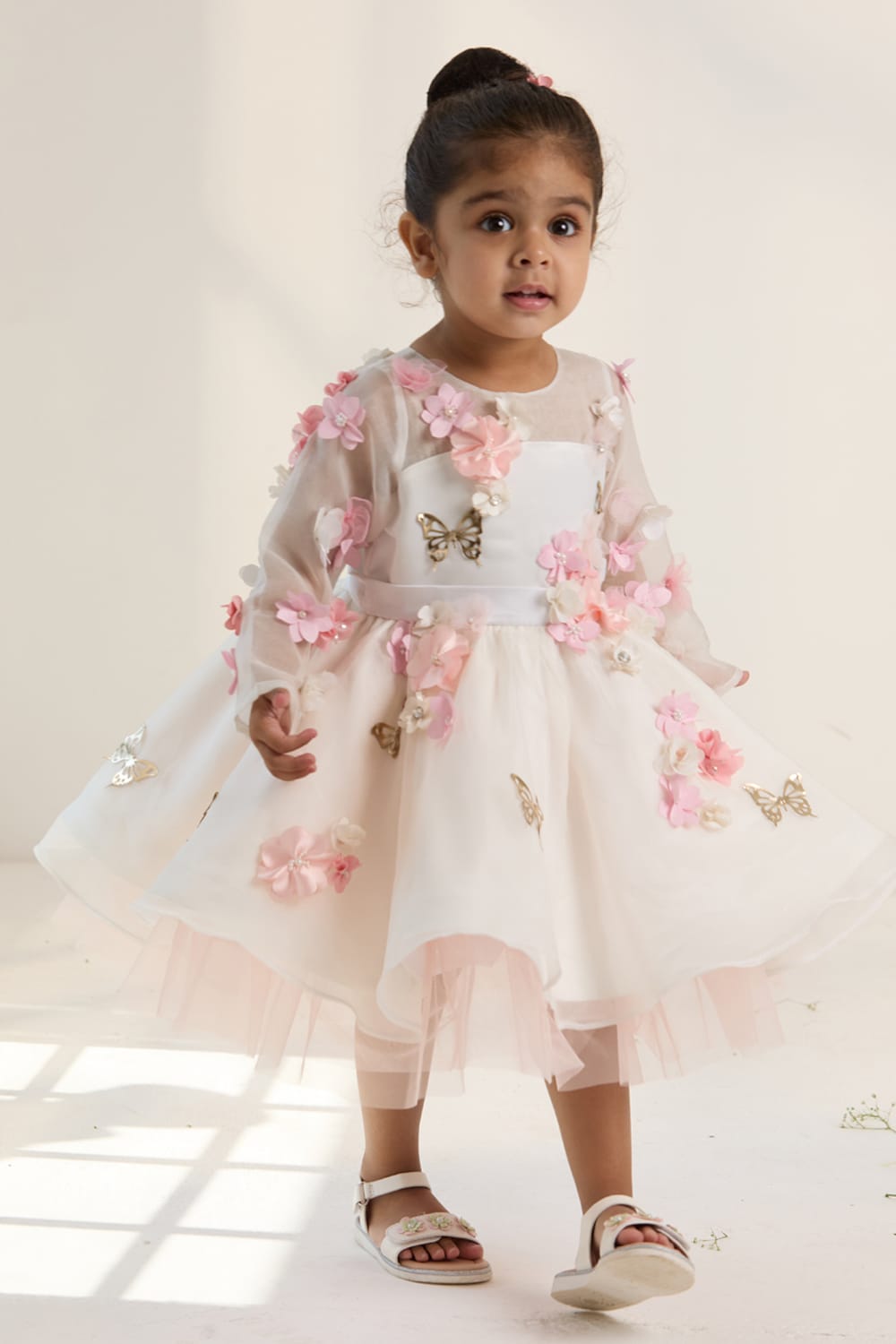 The Enchanted Garden Birthday Dress – Pink Designer Dress for Girls | PNK – Isha Arora India