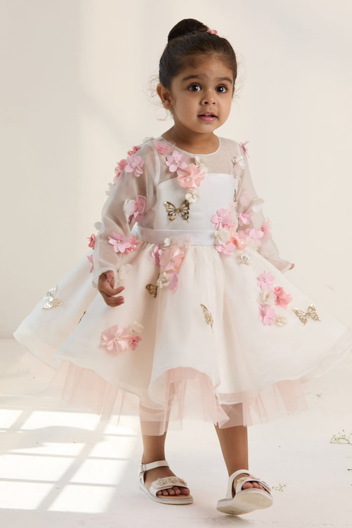 The Enchanted Garden Birthday Dress – Pink Designer Dress for Girls | PNK – Isha Arora India