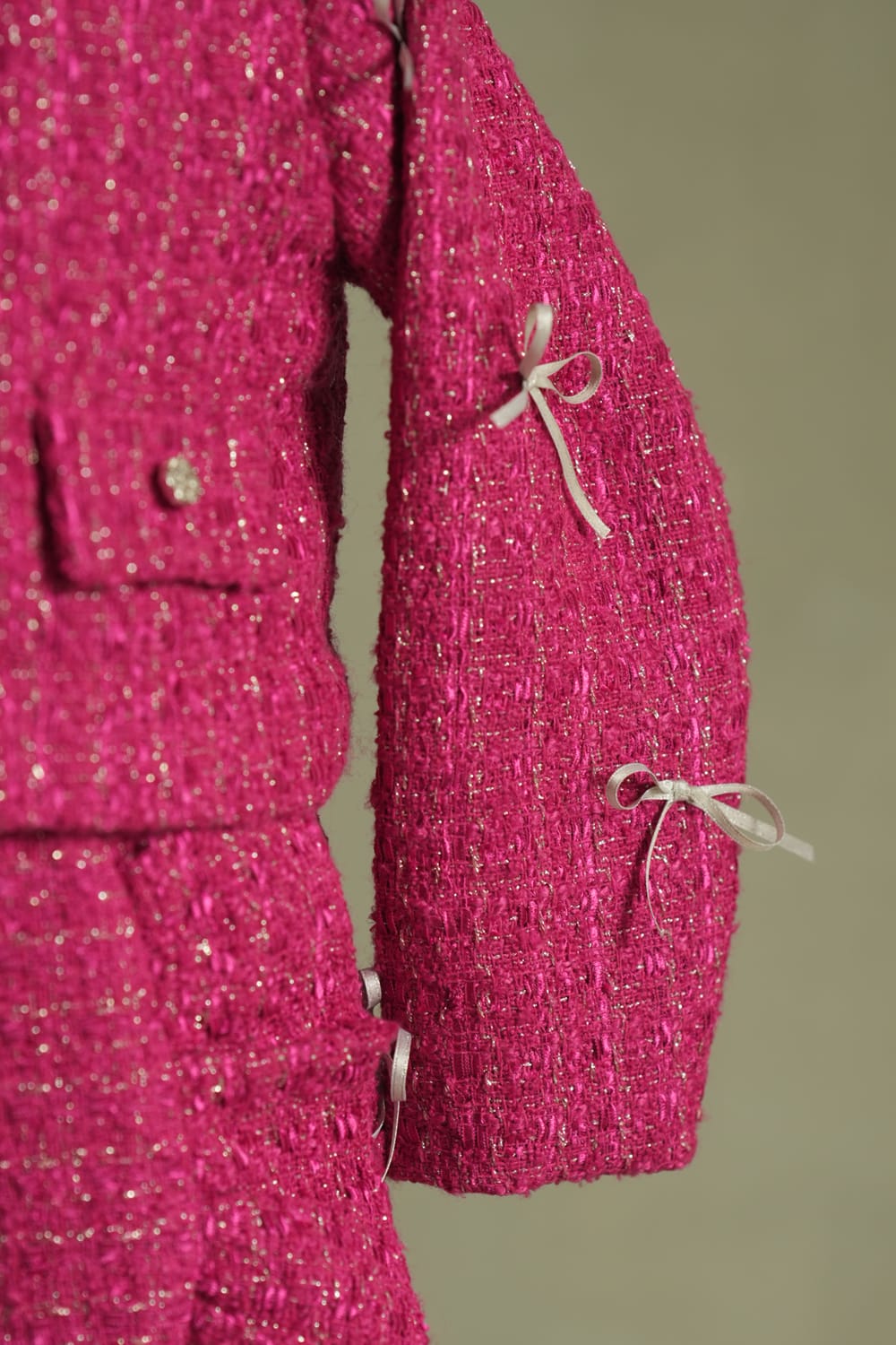 The Parisienne Pink Tweed Set – Red Designer Dress for Girls | PNK – Isha Arora India