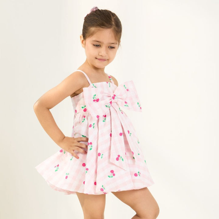 The Pink Fruity Flair Dress – Pink Designer Dress for Girls | PNK – Isha Arora India