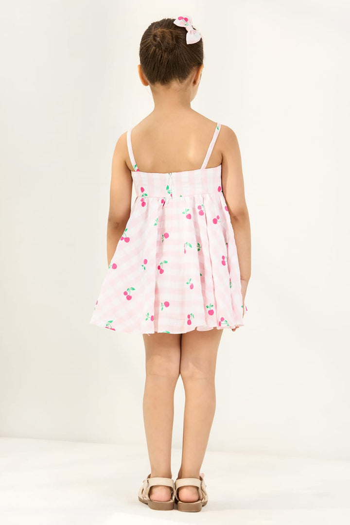 The Pink Fruity Flair Dress – Pink Designer Dress for Girls | PNK – Isha Arora India