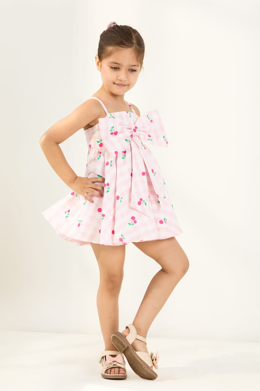 The Pink Fruity Flair Dress – Pink Designer Dress for Girls | PNK – Isha Arora India