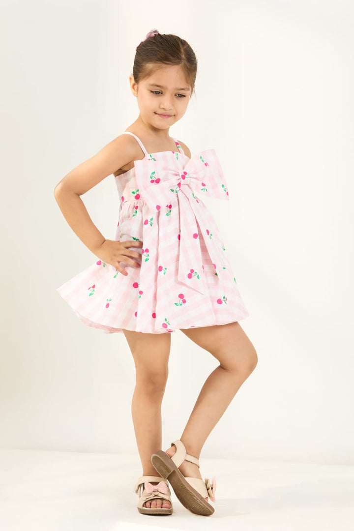 The Pink Fruity Flair Dress – Pink Designer Dress for Girls | PNK – Isha Arora India