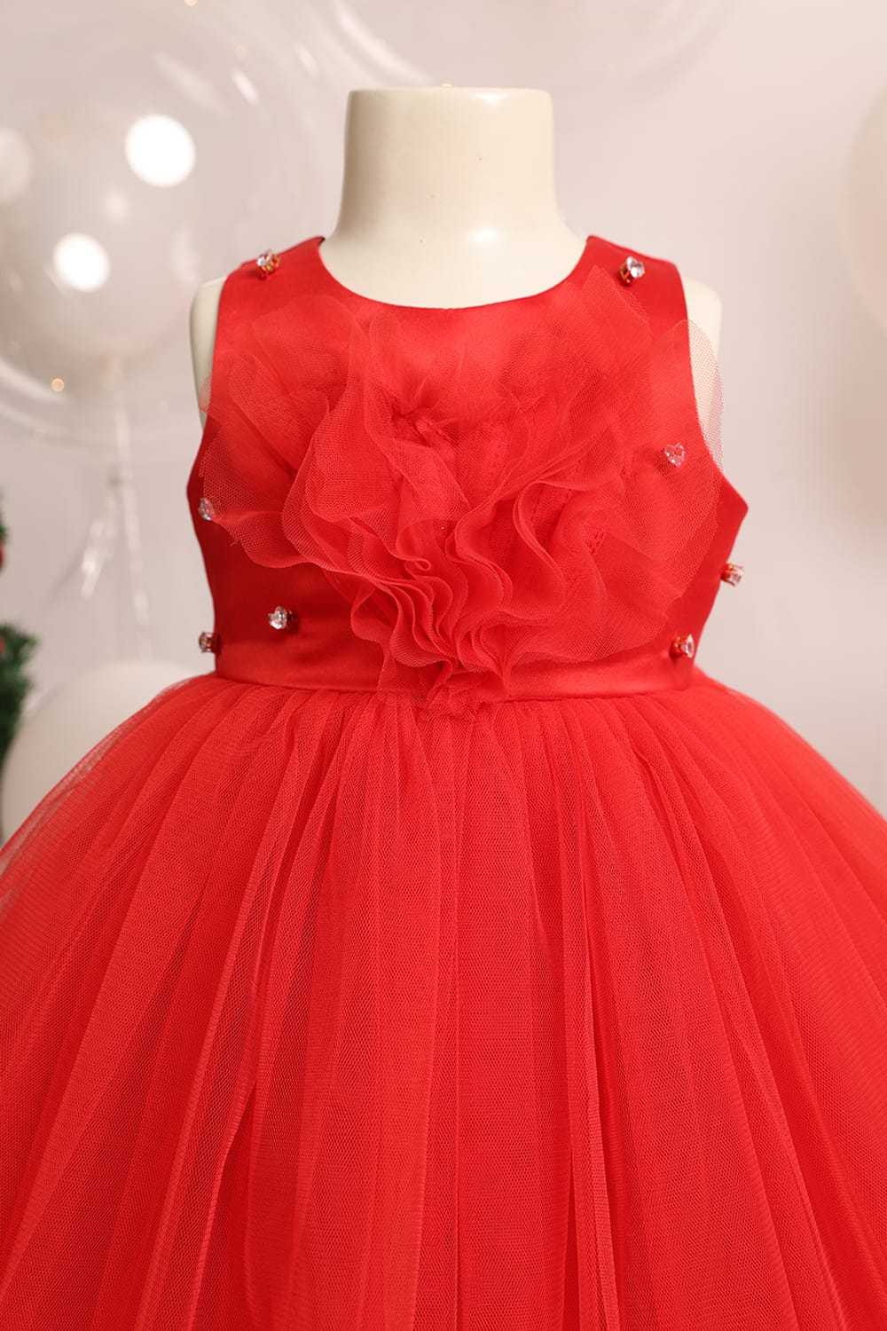 The Queen of Hearts Dress – Red Designer Dress for Girls | PNK – Isha Arora India