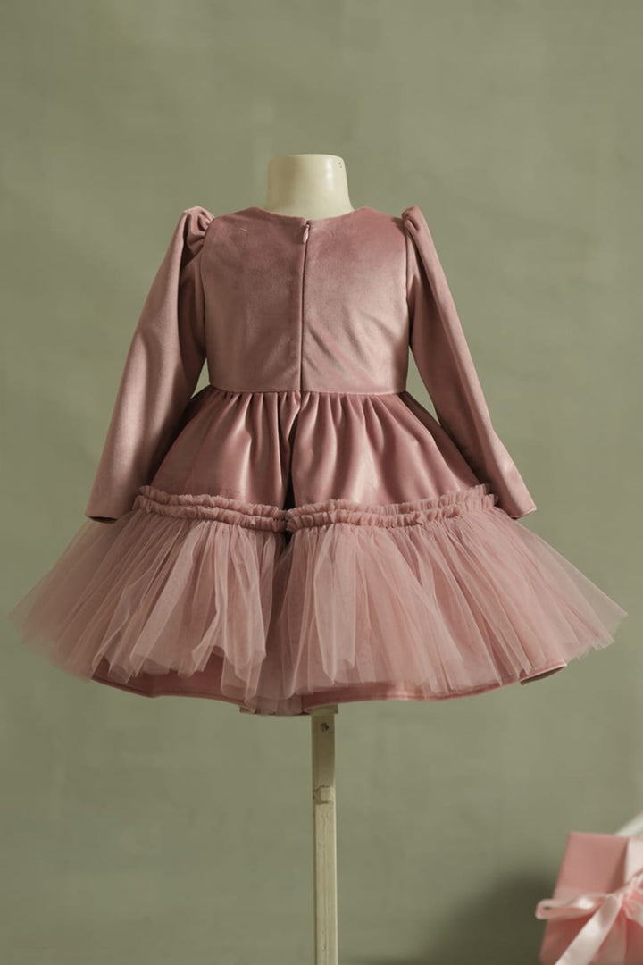 The Sugar Plum Velvet Dress – Pink Designer Dress for Girls | PNK – Isha Arora India