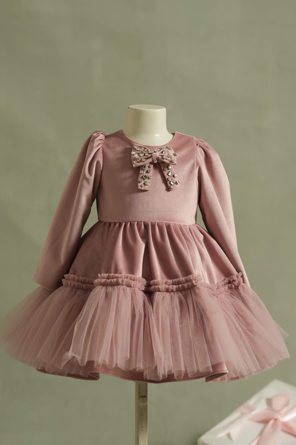 The Sugar Plum Velvet Dress – Pink Designer Dress for Girls | PNK – Isha Arora India