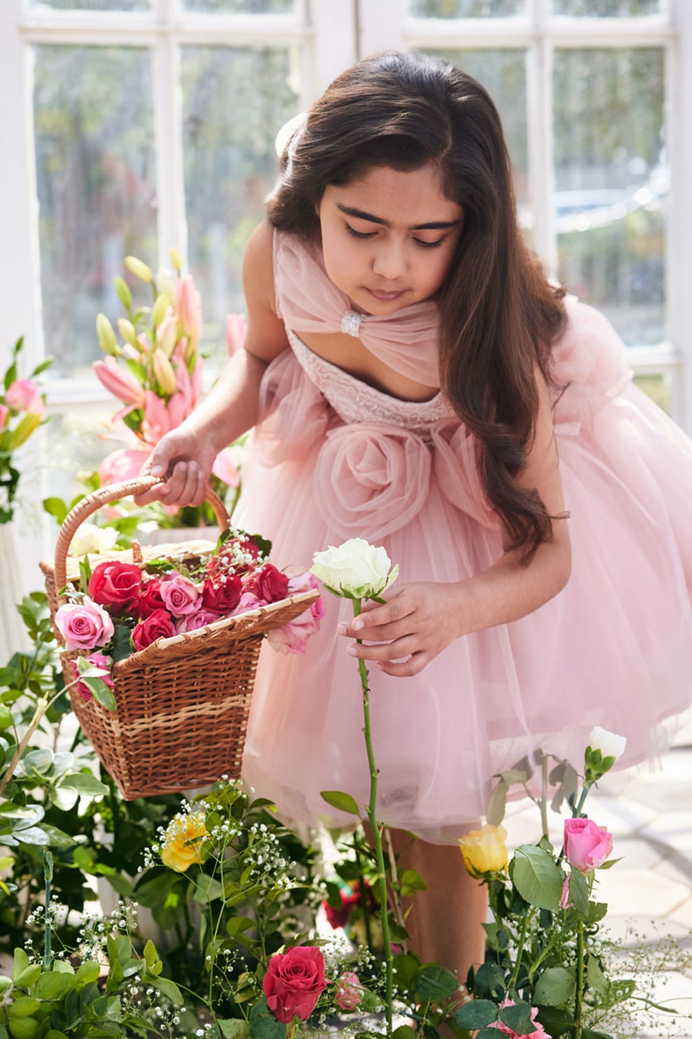 Vintage Rose Pink Dress – Pink Designer Dress for Girls | PNK – Isha Arora India