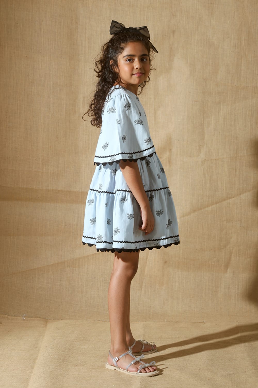 Whisp Blue Sun Dress – Blue Designer Dress for Girls | PNK – Isha Arora India