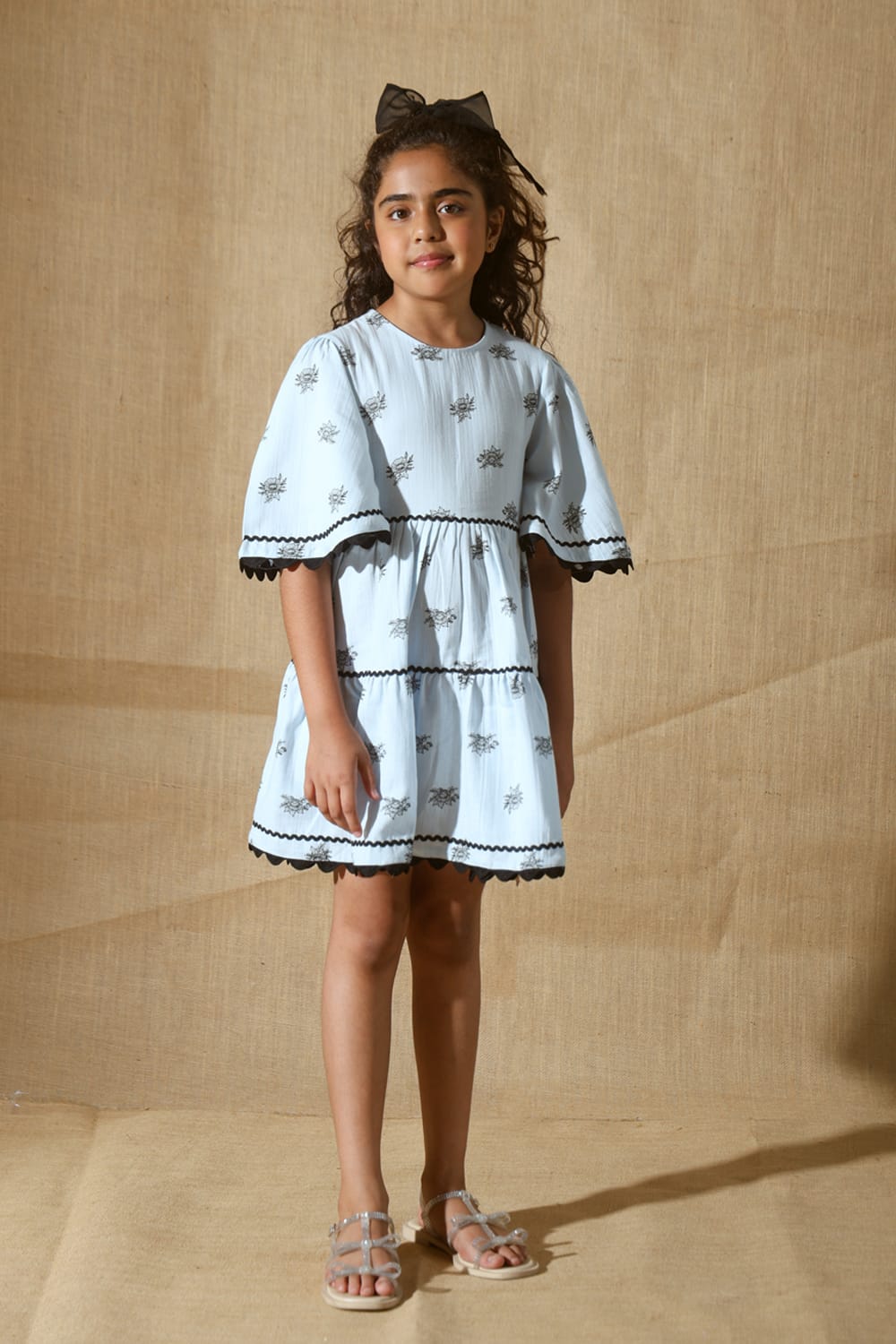 Whisp Blue Sun Dress – Blue Designer Dress for Girls | PNK – Isha Arora India