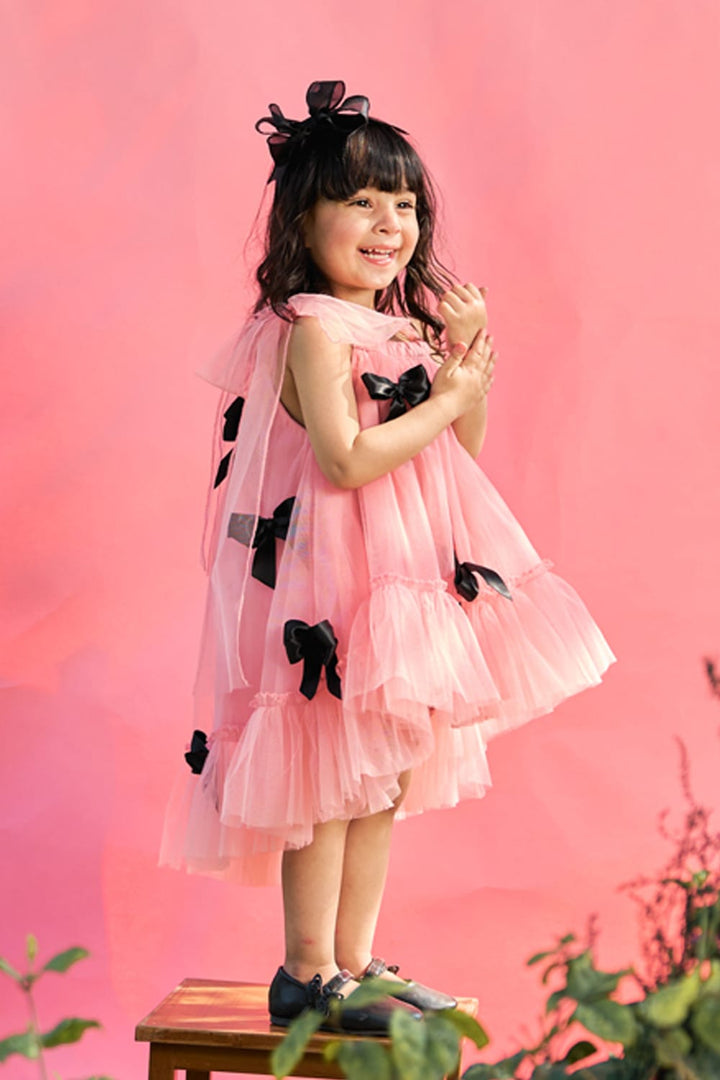 Wrap Me Up In Bows Pink Dress – Pink Designer Dress for Girls | PNK – Isha Arora India