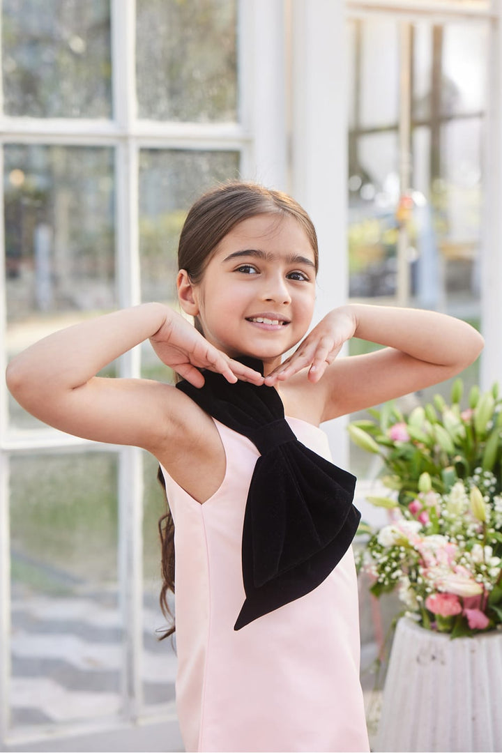 Wrap Me Up Peach One Shoulder Dress – Peach Designer Dress for Girls | PNK – Isha Arora India