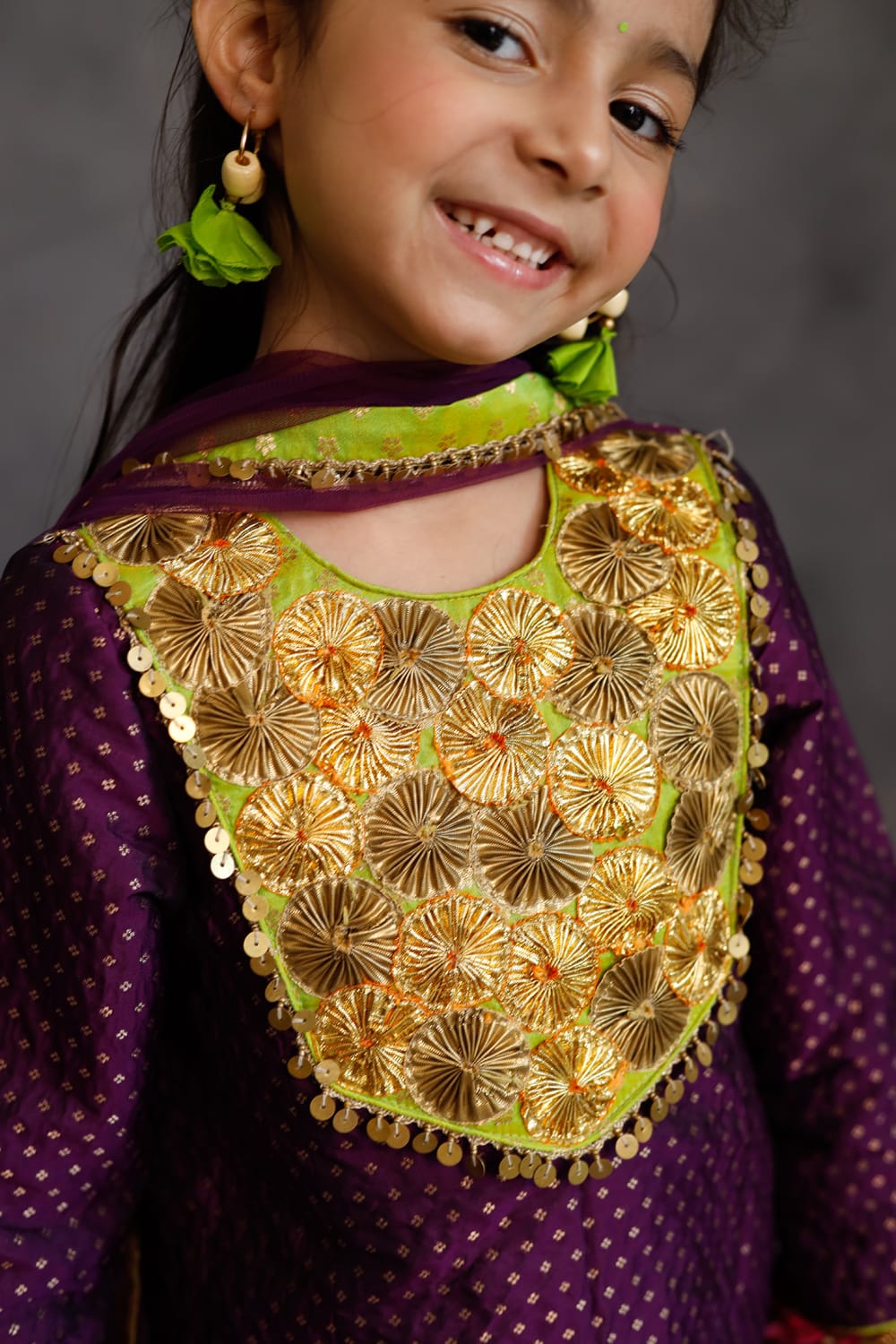 Purple Kurta With Dhoti Salwar Set – Purple Kids Kurta Set | PNK – Isha Arora India
