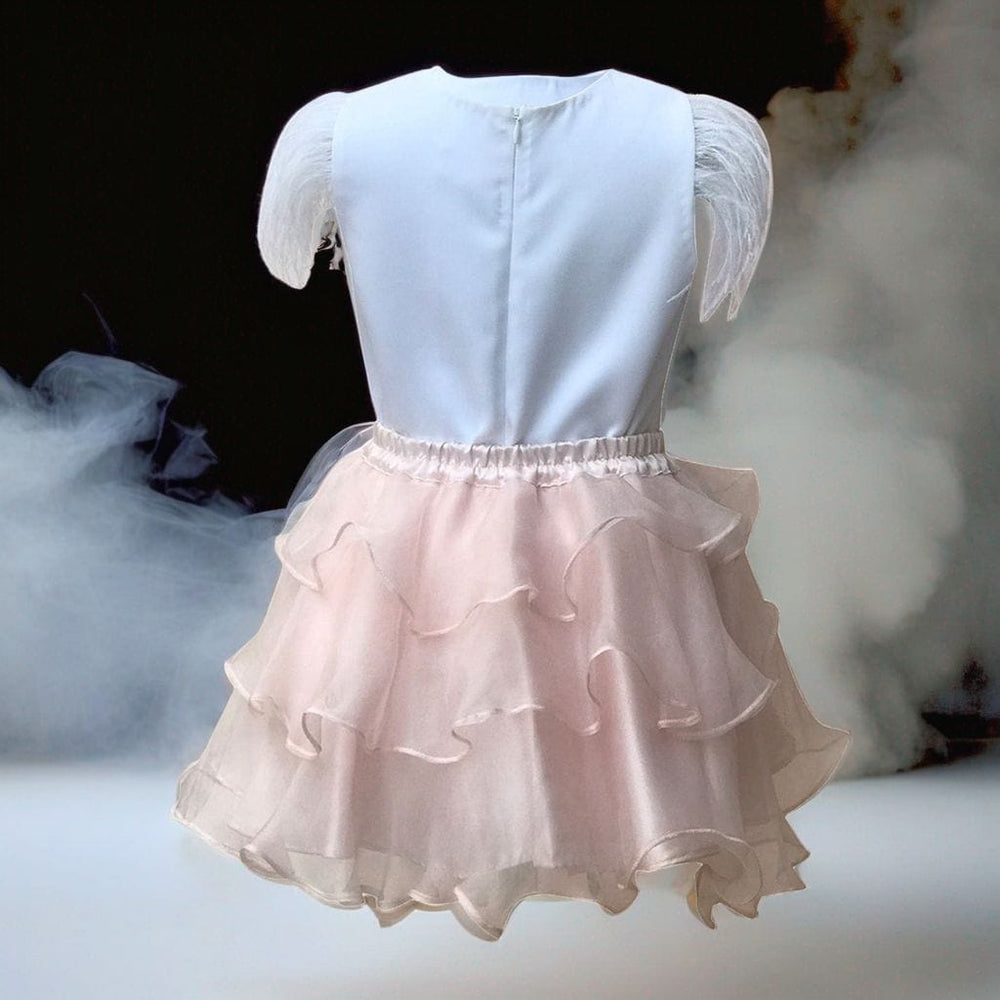 White And Pink Top And Skirt Set – Pink Top & Skirt Set for Girls | PNK – Isha Arora India