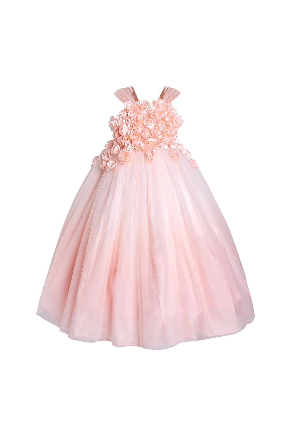 Peach Flower Bodice Gown