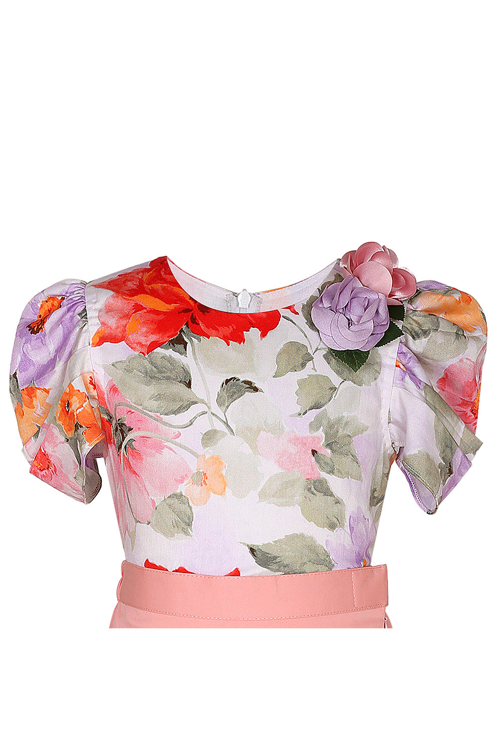 Bright Floral Top And Skirt Set