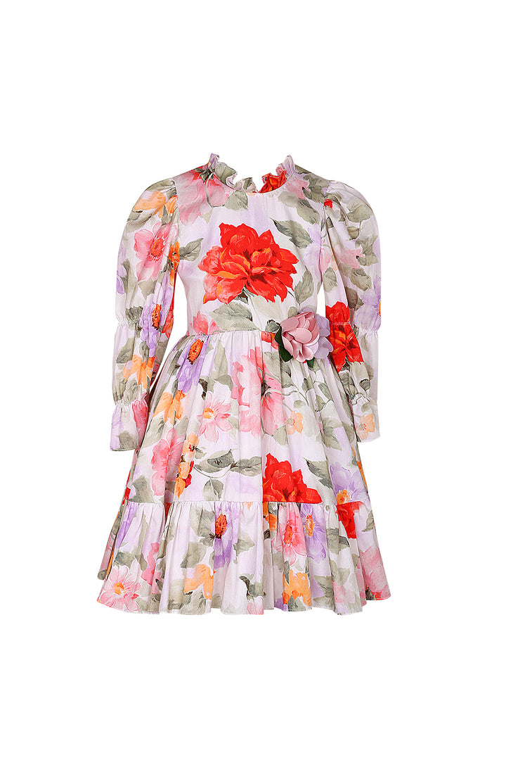 Bright Floral Peasant Style Dress
