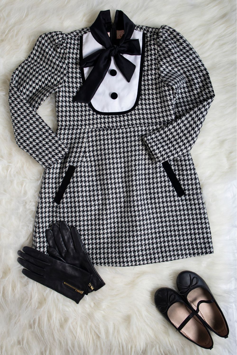 Houndstooth Classic Straight Dress