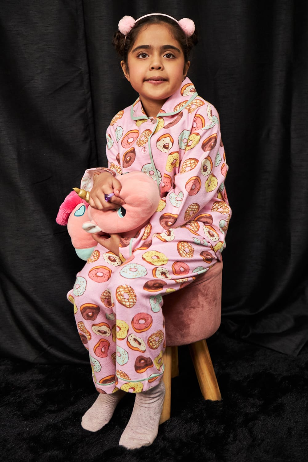 My Little Donut-Night Suit – Pink Kids Co-ord Set | PNK – Isha Arora India