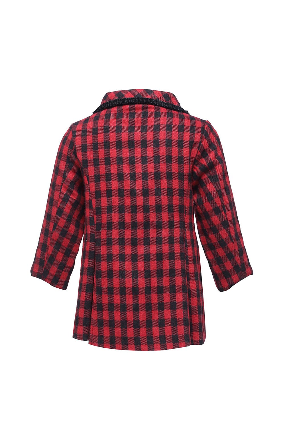Gingham Check Princess Coat – Red Kids Winter Coat | PNK – Isha Arora India