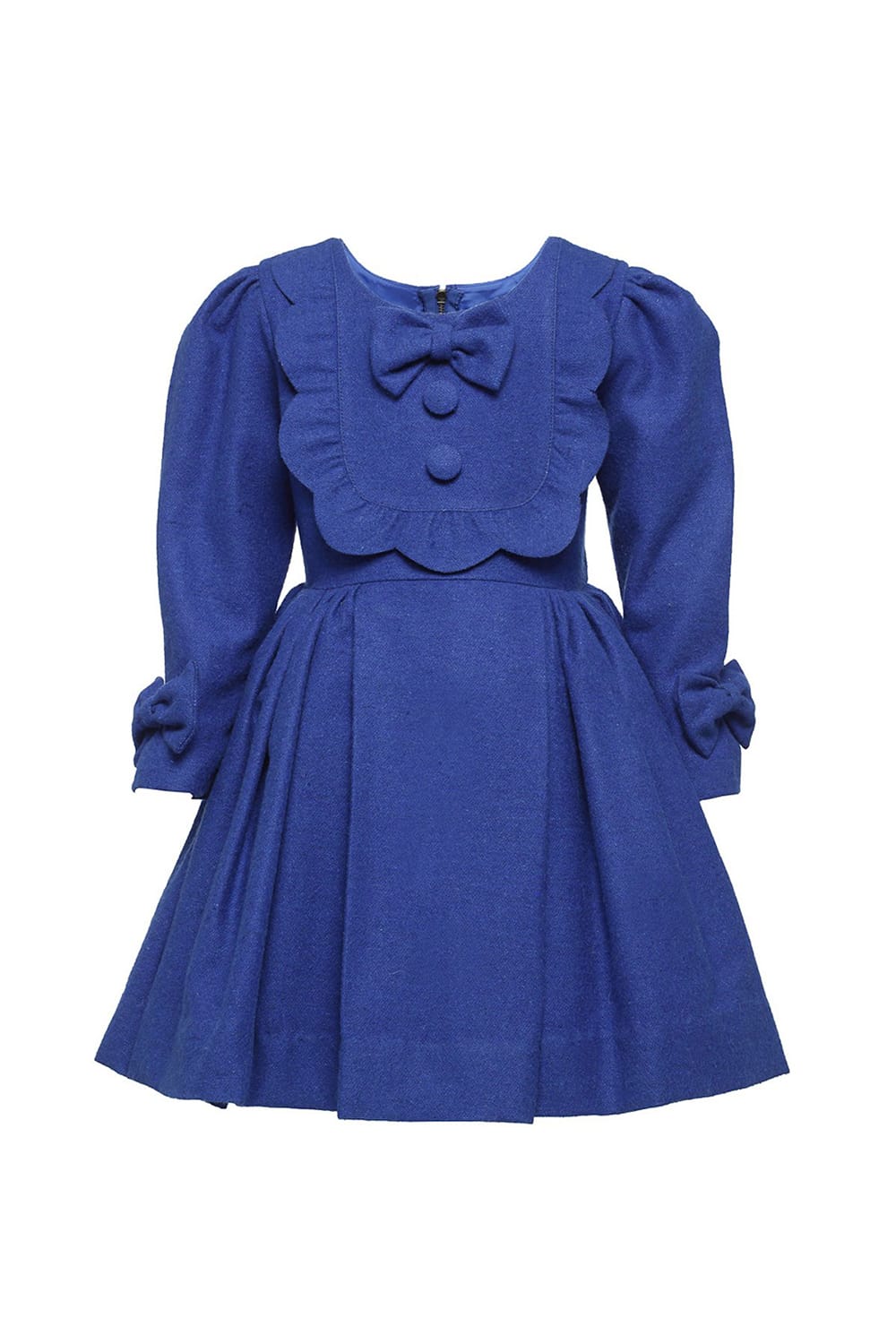 A Classic Winter Dress (Blue) – Blue Designer Dress for Girls | PNK – Isha Arora India